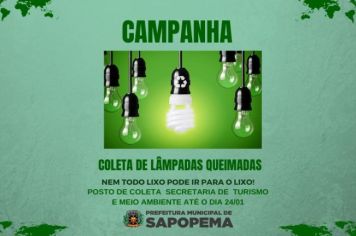 CAMPANHA - DESCARTE DE LÂMPADAS QUEIMADAS 