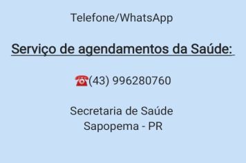 TELEFONE SERVIÇO DE AGENDAMENTOS