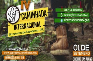 Inscrições abertas para IV Caminhada Internacional na Natureza de Sapopema