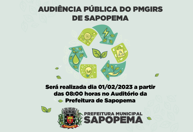  AUDIÊNCIA PÚBLICA DO PMGIRS DE SAPOPEMA