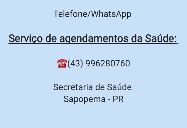 TELEFONE SERVIÇO DE AGENDAMENTOS