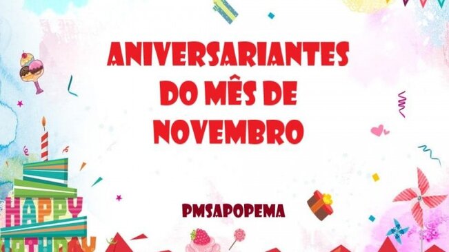 Aniversariantes do mês de Novembro